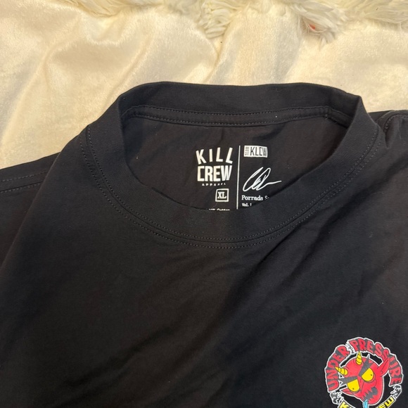 Kill Crew men’s XL Black muscle cut off shirt with logo front and back - Picture 3 of 6